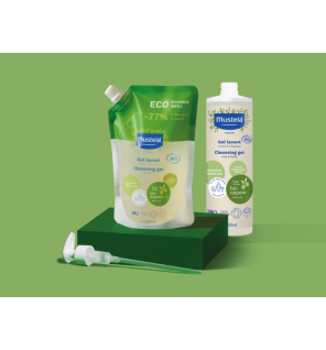 Mustela – Éco-recharge Gel lavant Bio corps et cheveux, 400 ml