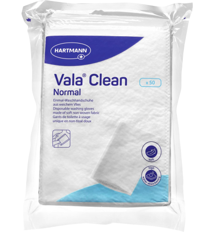 Hartmann – Gant de toilette ValaClean à usage unique, 50 unités