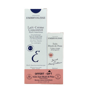 Embryolisse – Lait-Crème Concentré et Soin Blush de Peau Rose Lumière, 75 ml + 15 ml offert