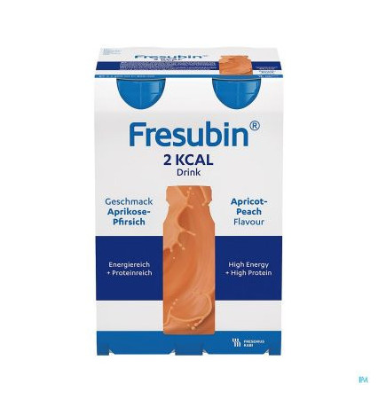 Fresubin – 2 KCAL Drink Pêche Abricot, 4 × 200 ml