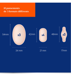 Urgo – Ampoules mix pansements hydrocolloïdes, 10 unités
