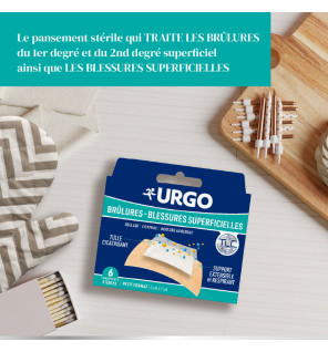 Urgo – Tulles brûlures et blessures, 5 x 7 cm x6
