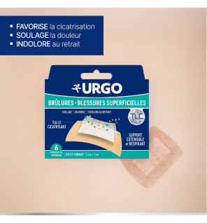 Urgo – Tulles brûlures et blessures, 5 x 7 cm x6