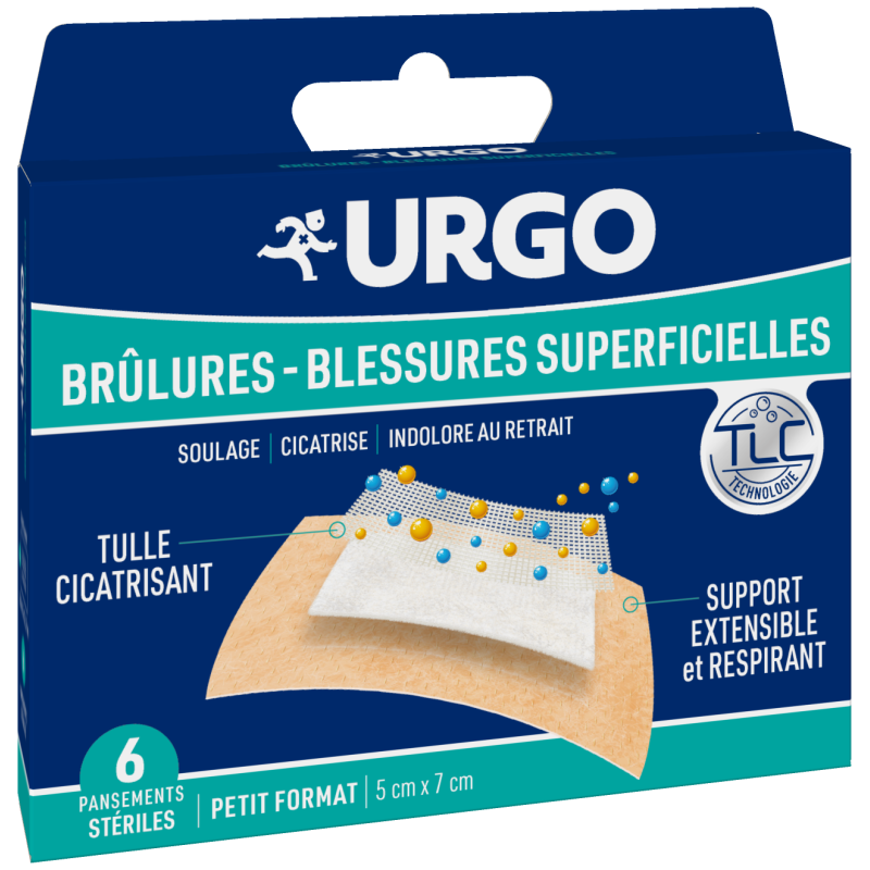 Urgo – Tulles brûlures et blessures, 5 x 7 cm x6 Urgo – Tulles brûlures et blessures, 5 x 7 cm x6