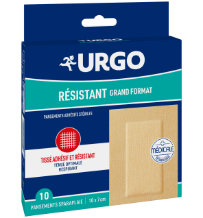 Urgo – Résistant grand format 10 x 7 cm, x 10 pansements