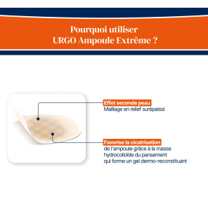Urgo - Pansements Ampoules Extrême Grand Format – 6,8 x 4,2 cm, 10 unités