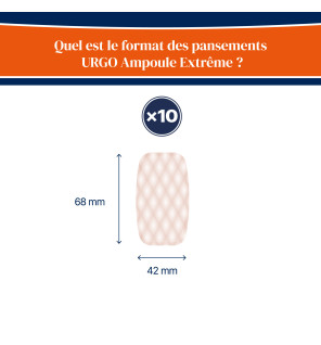Urgo - Pansements Ampoules Extrême Grand Format – 6,8 x 4,2 cm, 10 unités