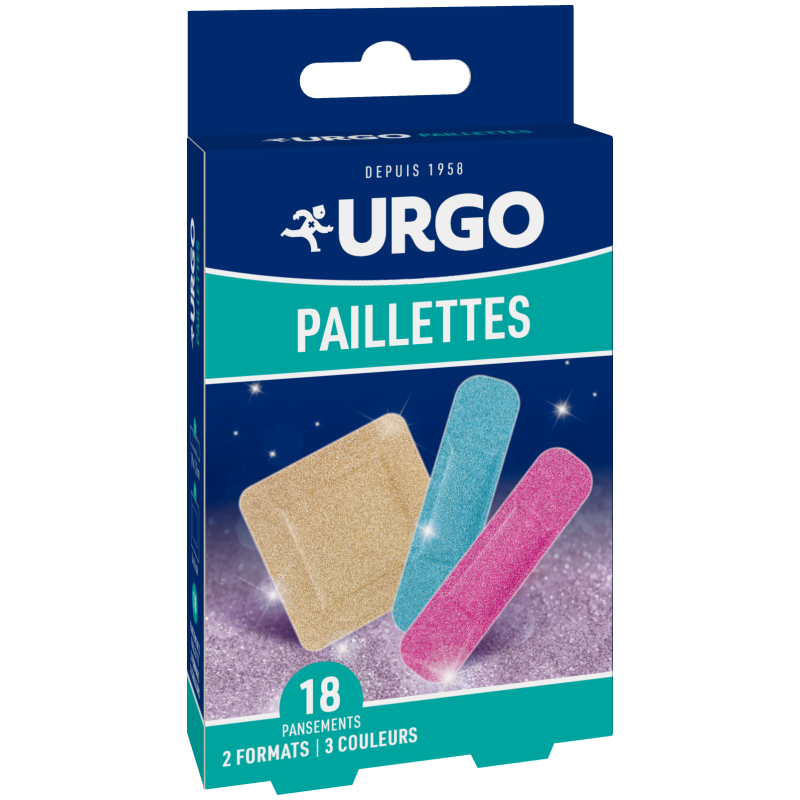 Urgo - Pansements Paillettes – 18 pansements, 2 formats