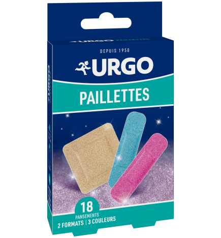 Urgo - Pansements Paillettes – 18 pansements, 2 formats