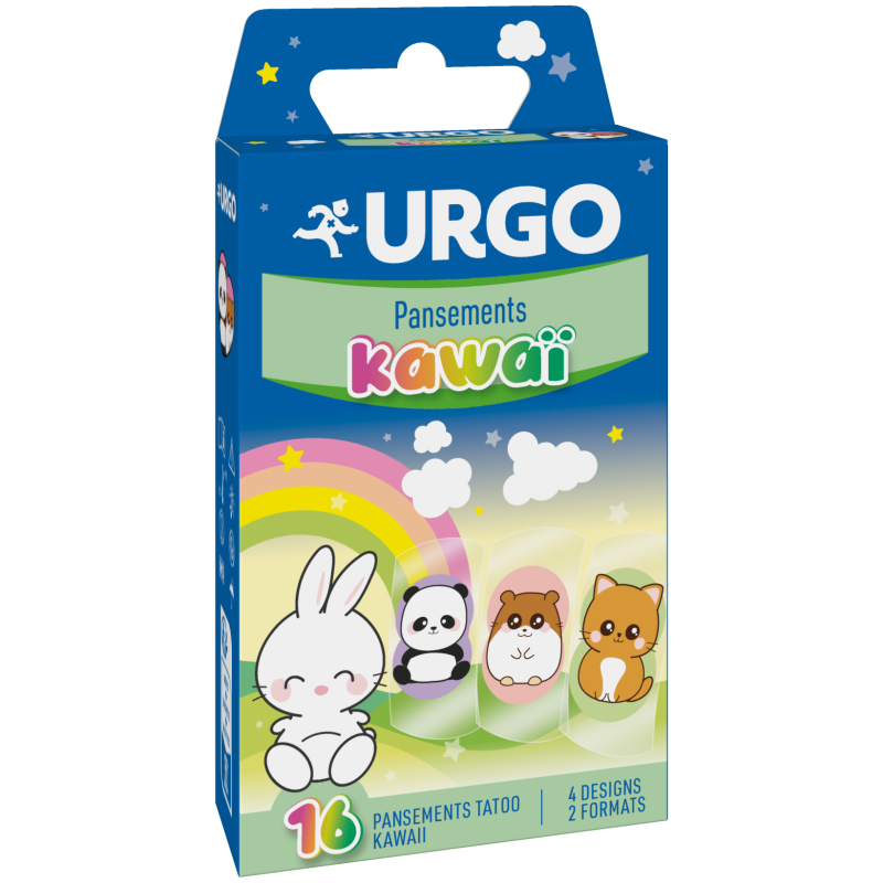 URGO – Pansements Kawai Tatoo Plaies Superficielles, x 16 URGO – Pansements Kawai Tatoo Plaies Superficielles, x 16