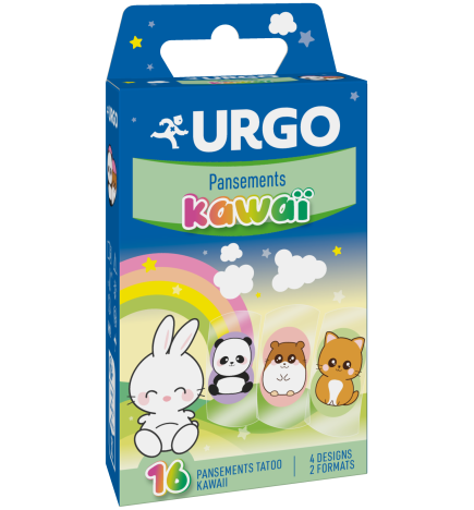 URGO – Pansements Kawai Tatoo Plaies Superficielles, x 16