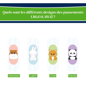 URGO – Pansements Kawai Tatoo Plaies Superficielles, x 16
