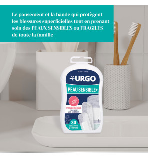 URGO – Pansement Peau Sensible, 30 pansements