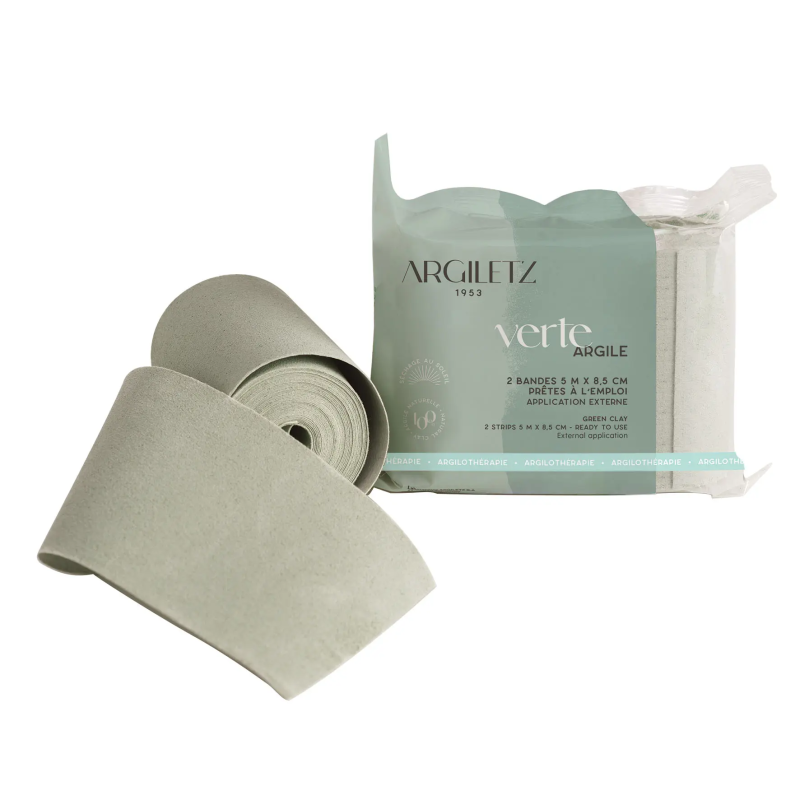 Argiletz – Bandes d’argile verte sur support cellulosique, 2 bandes Argiletz – Bandes d’argile verte sur support cellulosique, 2 bandes