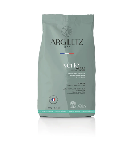 Argiletz – Argile verte en poudre ultra-ventilée, 300 g