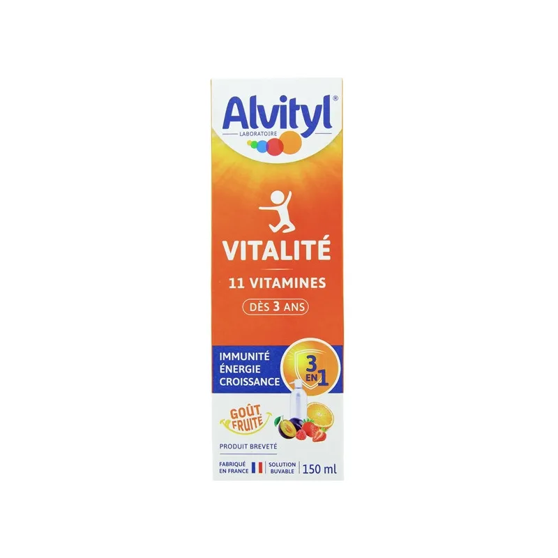 Alvityl – Vitalité Solution buvable 11 vitamines, 150 ml Alvityl – Vitalité Solution buvable 11 vitamines, 150 ml
