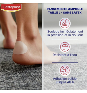 Elastoplast – Pansements Ampoules Grande Taille, 5 pansements
