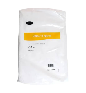 Hartmann – ValaFit Bavoir à usage unique Band 70 × 38 cm, paquet de 100