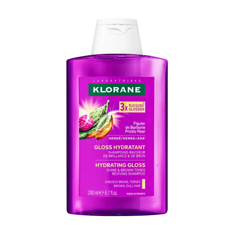Klorane – Shampoing Gloss Hydratant raviveur de brillance et de brun, 200 ml Klorane – Shampoing Gloss Hydratant raviveur de brillance et de brun, 200 ml