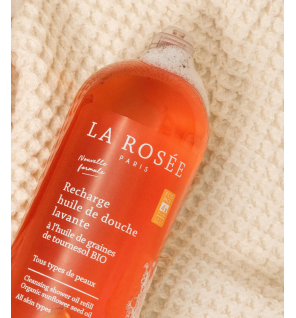 La Rosée – Recharge huile de douche lavante, 800 ml