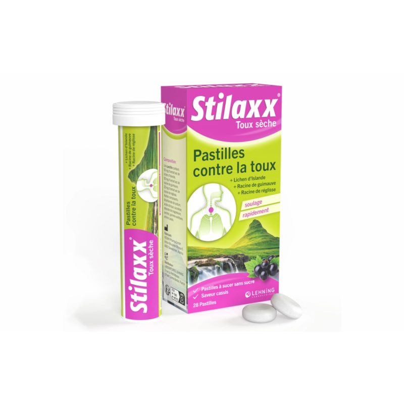 Lehning – Stilaxx pastilles contre la toux sèche, 28 pastilles Lehning – Stilaxx pastilles contre la toux sèche, 28 pastilles