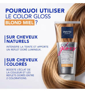 Phyto Paris – Masque raviveur de couleur et soin Blond Miel Color Gloss, 200 ml