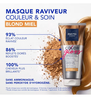 Phyto Paris – Masque raviveur de couleur et soin Blond Miel Color Gloss, 200 ml