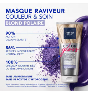 Phyto Paris – Masque raviveur de couleur et soin Blond Polaire Color Gloss, 200 ml