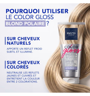 Phyto Paris – Masque raviveur de couleur et soin Blond Polaire Color Gloss, 200 ml