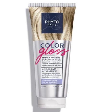 Phyto Paris – Masque raviveur de couleur et soin Blond Polaire Color Gloss, 200 ml