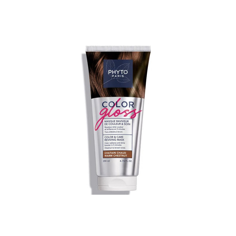 Phyto Paris – Masque raviveur de couleur et soin Châtain Chaud Color Gloss, 200 ml