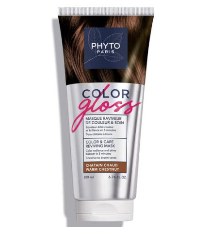 Phyto Paris – Masque raviveur de couleur et soin Châtain Chaud Color Gloss, 200 ml