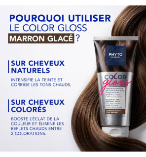 Phyto Paris – Masque raviveur de couleur et soin Marron Glacé Color Gloss, 200 ml
