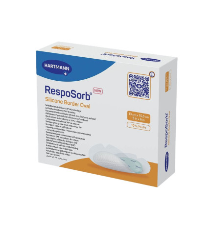 Hartmann – RespoSorb Silicone Border pansement ovale, 13 x 15,5 cm