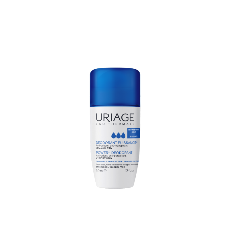 Uriage – Déodorant Puissance 3 Anti-transpirant, 50 ml Uriage – Déodorant Puissance 3 Anti-transpirant, 50 ml
