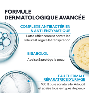 Uriage – Déodorant Puissance 3 Anti-transpirant, 50 ml
