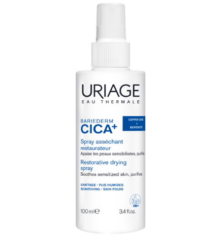Uriage – Bariéderm Cica+ Spray asséchant restaurateur, 100 ml