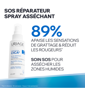 Uriage – Bariéderm Cica+ Spray asséchant restaurateur, 100 ml