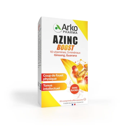 Arkopharma – Azinc Boost, 20 comprimés effervescents