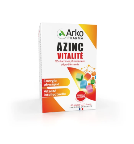 Arkopharma – Azinc Vitalité Gélules, 60 gélules