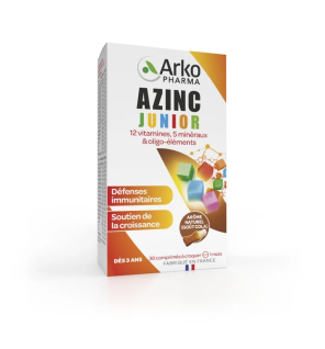 Arkopharma – Azinc Junior goûts cola, 30 comprimés à croquer