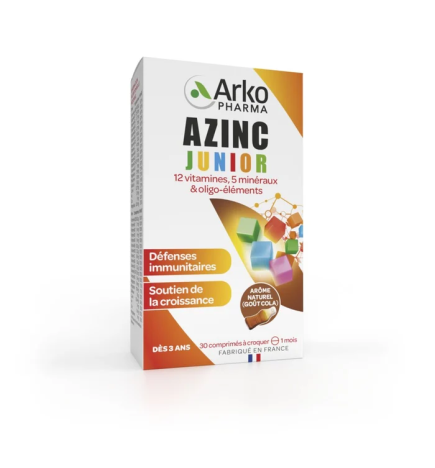 Arkopharma – Azinc Junior goûts cola, 30 comprimés à croquer