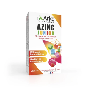 Arkopharma – Azinc Junior goûts fraise, 30 comprimés à croquer