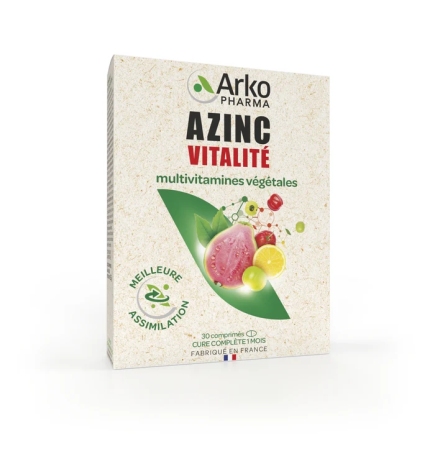 Arkopharma – Azinc Multivitamines Végétal Vitalité, 30 comprimés