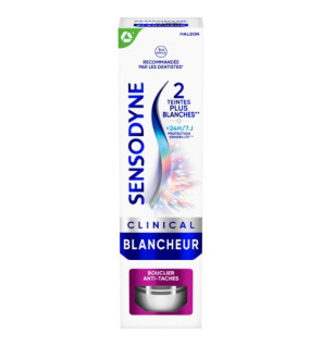Sensodyne – Dentifrice Clinical Blancheur Bouclier Anti-Taches, 75 ml