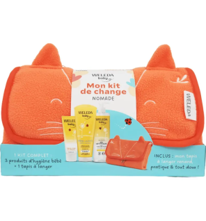 Weleda – Mon Kit de Change Nomade, 3 soins et tapis à langer