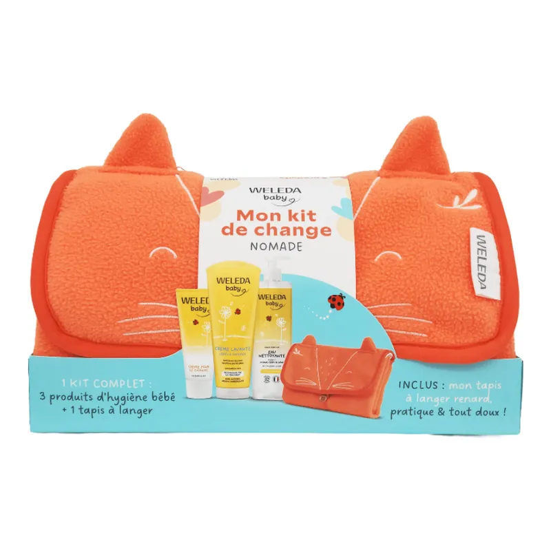 Weleda – Mon Kit de Change Nomade, 3 soins et tapis à langer Weleda – Mon Kit de Change Nomade, 3 soins et tapis à langer