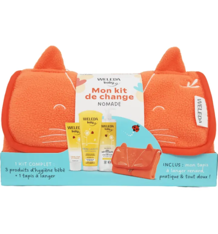 Weleda – Mon Kit de Change Nomade, 3 soins et tapis à langer