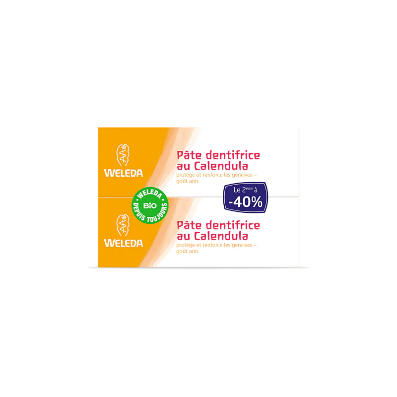 Weleda – Pâte dentifrice au Calendula, 2 × 75 ml Weleda – Pâte dentifrice au Calendula, 2 × 75 ml