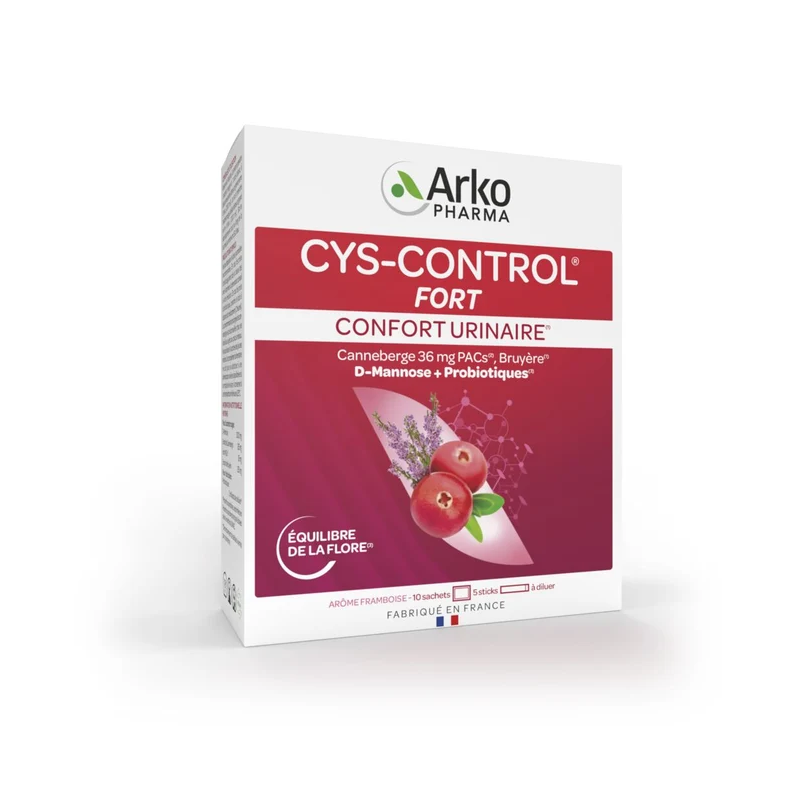 Arkopharma – Cys-Control Fort Probiotiques, 10 sachets et 5 sticks